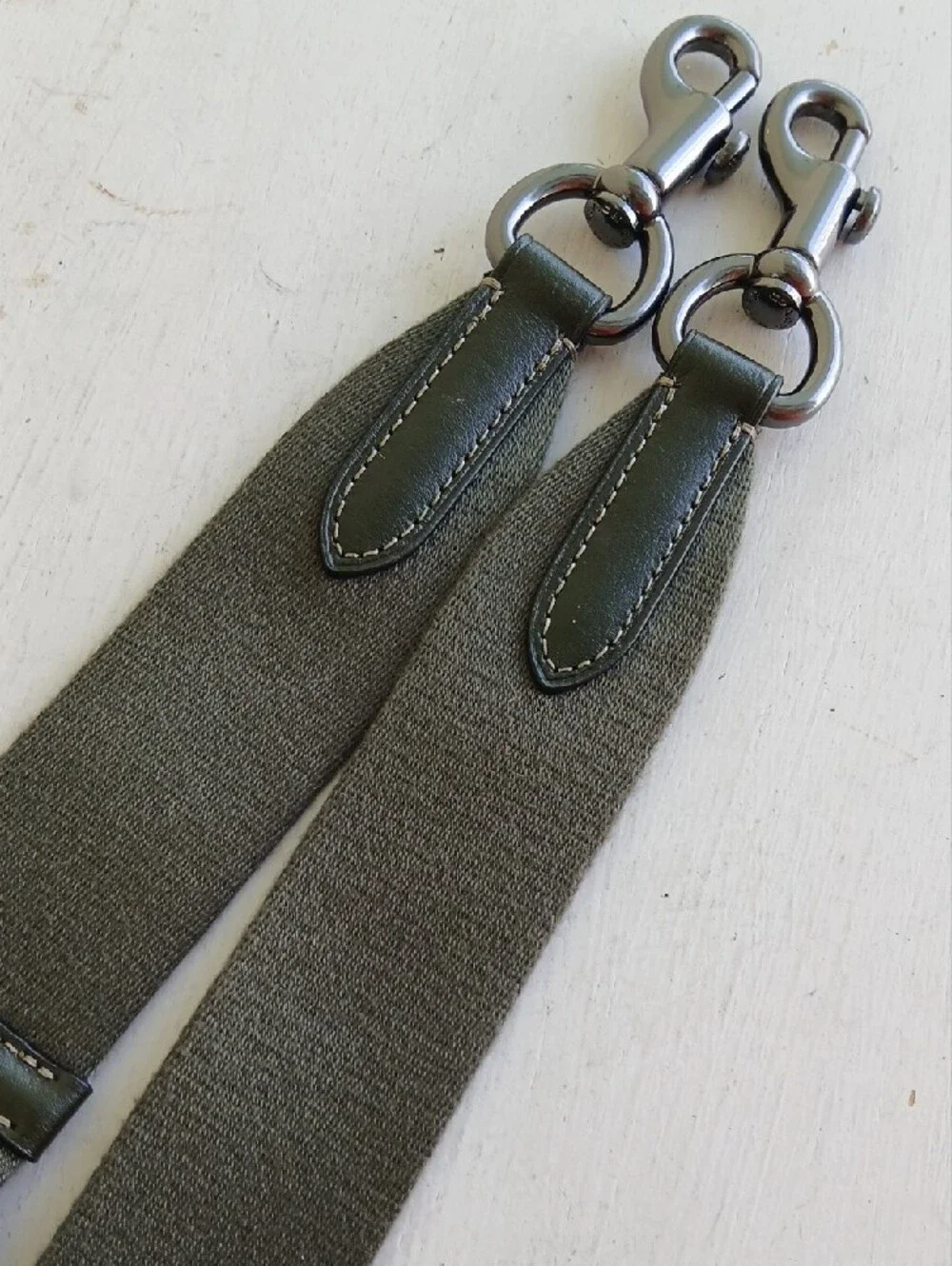 Coach Wide Webbing Strap Olive Green